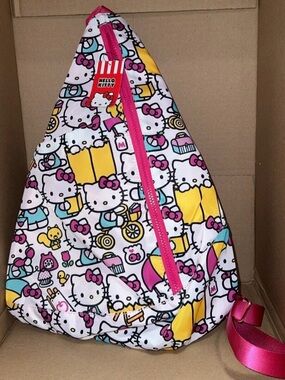 Hello Kitty Pink, Yellow & Teal Sling Backpack